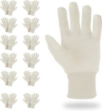 1 Dozen 12 Pairs Cotton Jersey Work Gloves Large - Mens Size