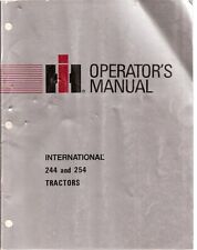 International 244 And 254 Tractor Operators Manual
