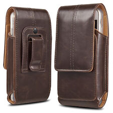 Business Men Vertical Leather Cell Phone Pouch Case Holster Belt Loop Holder Us