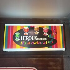 Rare 1983 Leroux Liquor Colorful Lighted Advertising Sign
