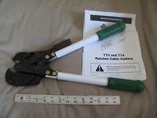 1 New Greenlee Ratchet Cable Cutter 19-18 Shear Cut 774 01878