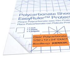 Polycarbonate Clear Plastic Sheet 12 X 24 X 0.030 132 Exact With