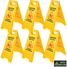Wet Floor Sign Caution Wet Floor Yellow Floor Wet Sign Double Sided 6 Packs