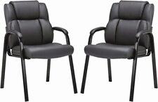 Clatina 2 Pack Leather Guest Chair Waiting Room Office Desk Side Chair Reception