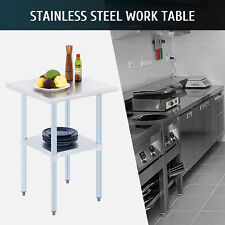 Commercial Stainless Steel Work Table Kitchen Table W Adjustable Shelf 24x24 In