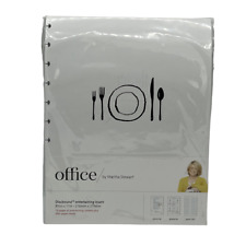 Office By Martha Stewart Discbound Entertaining Inserts 8.5 In X 11 In White New