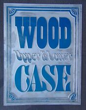 Vintage Letterpress Shop Sign Wood Upper Lower Case 8 X 10 12