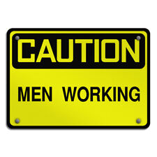 Horizontal Metal Sign Men Working Caution Osha Ansi Weatherproof Street Signage