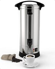 120-cup Commercial Coffee Urn Stainless Steel Coffee Dispense Fast Brewing 18l