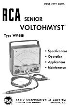 Rca Senior Voltohmyst Wv-98b Wv98b Manual