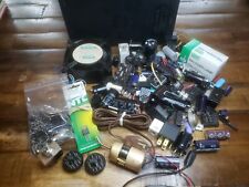 Vintage Lot Of Electronic Components Capacitors And Parts With Hard Case
