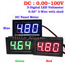 Dc 0-100v 3 Digital Led Display Volt Voltage Meter Voltmeter 12v96v Car Battery