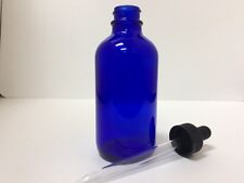 4oz Cobalt Blue Glass Bottles With Glass Eye Dropper New 
