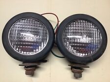 Pair Vintage Tractor Light Ag Equipment Lamps Old Farm Lites
