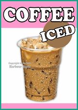 Iced Coffee Decal Choose Your Size Drinks Food Truck Concession Sticker