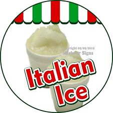 Italian Ice Decal Choose Your Size Cups Concession Food Truck Sticker Circle