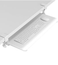 Bontec Pull Out Keyboard Tray Under Desk 2530 Including Clamps White