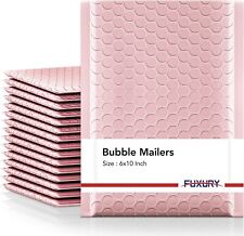 Fuxur Bubble Mailers 6x10 Inch Light Pink 25 Pack Metallic Poly Padded Envelopes