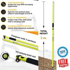 Aluminum Gps Pole Rod W Level Vial Case For Land Surveying Rtk Gpsgnss Setup