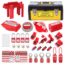 Lockout Tagout - Lock Out Tag Out Kit Safety Padlocks Lockout Hasp Breaker Lo...
