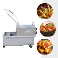 110v Portable Fryer Oil Filter Cart Machine Commercial Filtration System 55l