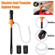 Battery Powered Electric Fuel Transfer Siphon Pump Water Gas Oil Liquid 2.2 Gpm