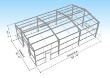 Steel Framed 30 X 50 X 14 Shop Grow Building Garage Barndominium Rv Storage