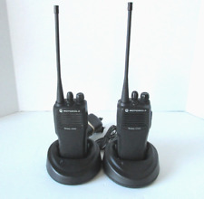 2 Motorola Cp200 Uhf Radios With New Batteries Free Programming Aah50rdc9aa1an