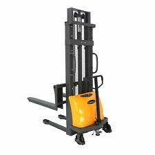 Apollolift Semi-electric Pallet Stacker Fixed Legs 3300lbs Load 118 Lift Height