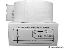 Dymo 30320 Direct Thermal Address Labels 1-18 X 3-12 - 2 Rolls Of 260