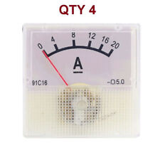 Us Stock Analog Panel Meter Dc Ammeter 0 - 20 Amp Amps Lot Of 4