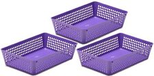 3-pack Plastic Storage Baskets For Office Drawer Desk 32-1182-3