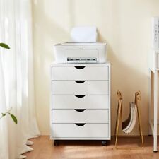5-drawer Wood Office File Cabinet- Mobile Under Desk Chest Of Storage Vertic...