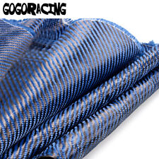 12 X 5ft Twill Weave Carbon Fiber Fabric Cloth Resin Kit Black Blue