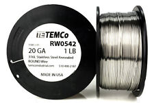 Temco Stainless Steel Wire Ss 316l - 20 Gauge 1 Lb Non-resistance Awg Ga