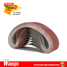12pcs Us Grit Belt Sander Paper Sandpaper 4x24 Sanding Belts 80 120 150 240 400