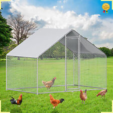 Large Chicken Coop Run Small Metal Chicken Pen Outdoor Poultry Cage W Cover