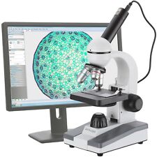 Amscope Biological Compound Microscope Usb Digital Camera Multi-use Student