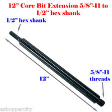 12 Extension Core Drill Bit Adapter 58-11 Thread Male To 12 Hex Shank