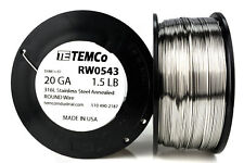 Temco Stainless Steel Wire Ss 316l - 20 Gauge 1.5 Lb Non-resistance Awg Ga