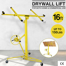 16-19 Drywall Panel Lifter Hoist Jack Rolling Caster Lockable Diy Tool Yellow