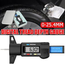 Audew Lcd Display Digital Depth Gauge Tyre Tire Tread Brake Pad Shoe Wear 25.4mm