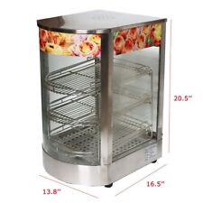 110v Commercial Food Warmer 3 Shelves Heat Food Pizza Display Cabinet 850w New