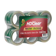 Duck Brand Hd Clear Clear Packaging Tape 3 In. X 54.6 Yd. 6 Pack