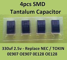 4 X Smd Tantalum Capacitor 330uf 2.5v Replace Nectokin 0e907 Oe907 0e128 Oe128
