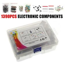 1390pcs Led Electronic Components Diode Transistors Capacitor Resistance Kit Us