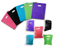 9 X 12 Colored Plastic Merchandise Bags Retail Store Bags Wdie Cut Handles