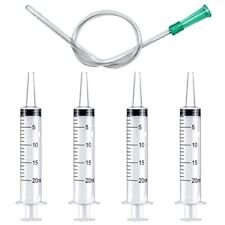 4 Pack 20ml Plastic Syringe Large Syringes Without Needle For Scientific