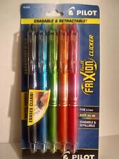 Pilot Ball Frixion Clicker Erasable Retractable Pens 5 Pack - Assorted - Fine