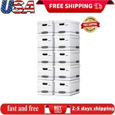 Basic Duty Letterlegal File Storage Box With Lids 10 Pack White